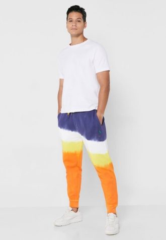 Flerfärgade träningsbyxor med manschetter från Ralph Lauren Dip Dye