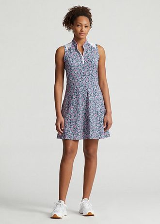 Flower Dam Ralph Lauren Floral Hybrid Mesh & Jerseyklänning