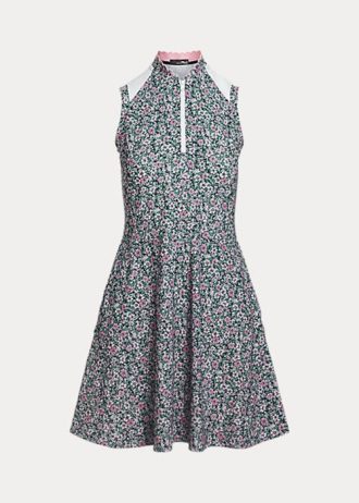 Flower Dam Ralph Lauren Floral Hybrid Mesh & Jerseyklänning