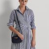 Fransk marin dam Ralph Lauren Läder Medium Jordynn Crossbody-väskor Fransk marin dam Ralph Lauren Läder Medium Jordynn Crossbody-väskor