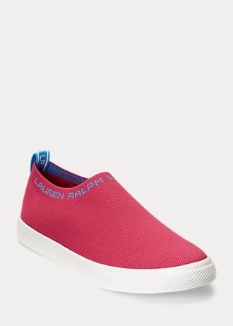 Fuchsia Ralph Lauren Jordyn Slip-On Sneakers för kvinnor