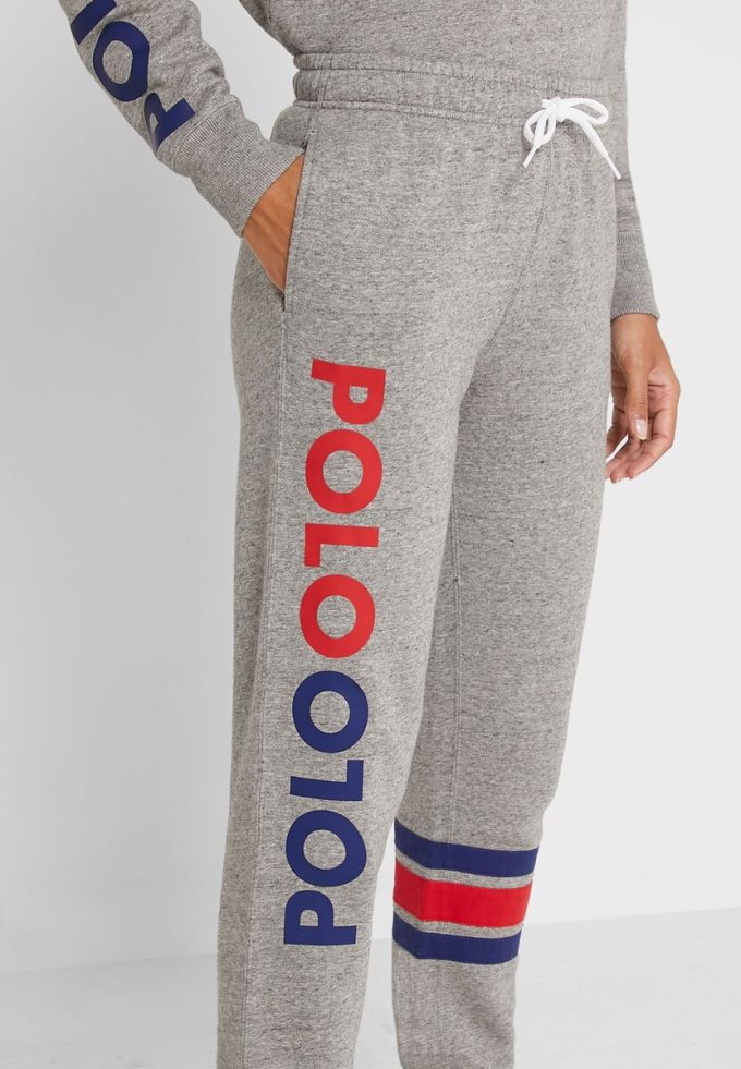 Grå dam Ralph Lauren logo joggingbyxor Grå dam Ralph Lauren logo joggingbyxor