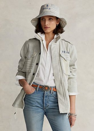Grå dam Ralph Lauren Polo x FEED Field Jackor