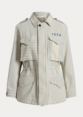 Grå dam Ralph Lauren Polo x FEED Field Jackor