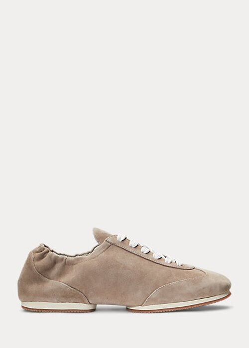 Grå dam Ralph Lauren The Mocka Ponny Ballerina Sneakers Grå dam Ralph Lauren The Mocka Ponny Ballerina Sneakers