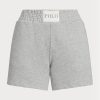 Grå fleeceshorts från Ralph Lauren Logotyp för kvinnor Grå fleeceshorts från Ralph Lauren Logotyp för kvinnor