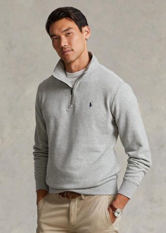 Grå herr Ralph Lauren The Rl fleecetröja