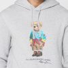 Grå luvtröja med tryck från Ralph Lauren herr Grå luvtröja med tryck från Ralph Lauren herr