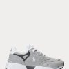 Grå män Ralph Lauren Jogger Mocka & Mesh sneakers Grå män Ralph Lauren Jogger Mocka & Mesh sneakers