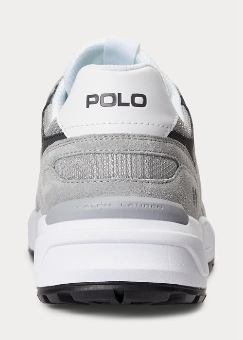 Grå män Ralph Lauren Jogger Mocka & Mesh sneakers Grå män Ralph Lauren Jogger Mocka & Mesh sneakers