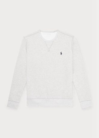 Grå Ralph Lauren dubbelstickad tröja för män