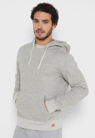 Grå Ralph Lauren Essential-huvtröja för män