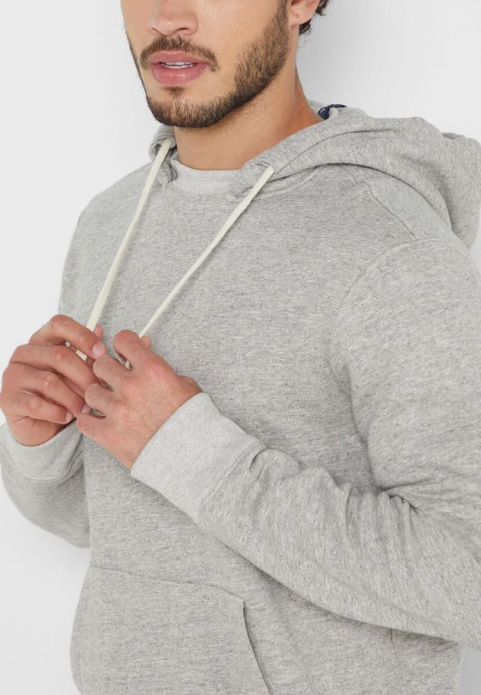 Grå Ralph Lauren Essential-huvtröja för män Grå Ralph Lauren Essential-huvtröja för män