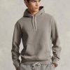 Grå Ralph Lauren luvtröja i fleece i ekologisk bomull för män Grå Ralph Lauren luvtröja i fleece i ekologisk bomull för män