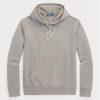 Grå Ralph Lauren luvtröja i fleece i ekologisk bomull för män Grå Ralph Lauren luvtröja i fleece i ekologisk bomull för män