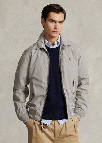 Grå Ralph Lauren Packable vattenavvisande jackor för män
