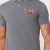 Grå Ralph Lauren pikétröjor med broderade logotyper för män Grå Ralph Lauren pikétröjor med broderade logotyper för män