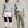 Grå Ralph Lauren Polo Sport Fleece Hoodie för män Grå Ralph Lauren Polo Sport Fleece Hoodie för män