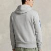 Grå Ralph Lauren Polo Sport Fleece Hoodie för män Grå Ralph Lauren Polo Sport Fleece Hoodie för män