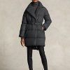 Grå Ralph Lauren Quiltad dubbelknäppt dunrock för kvinnor Grå Ralph Lauren Quiltad dubbelknäppt dunrock för kvinnor
