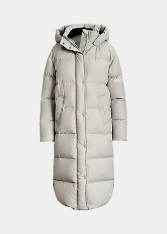 Grå Ralph Lauren vattentäta dunkappor med huva för kvinnor