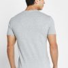 Grå T-shirts med rund hals för män Ralph Lauren Logotyp Grå T-shirts med rund hals för män Ralph Lauren Logotyp