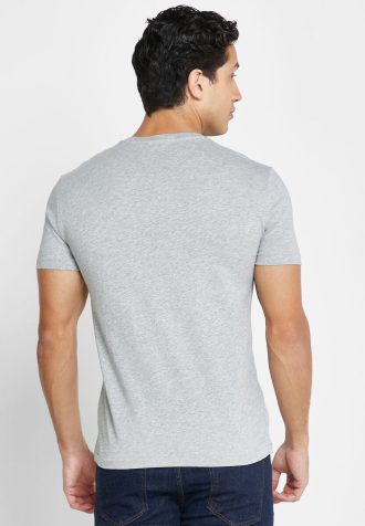 Grå T-shirts med rund hals för män Ralph Lauren Logotyp