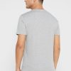 Grå T-shirts med rund hals för män Ralph Lauren Logotyp