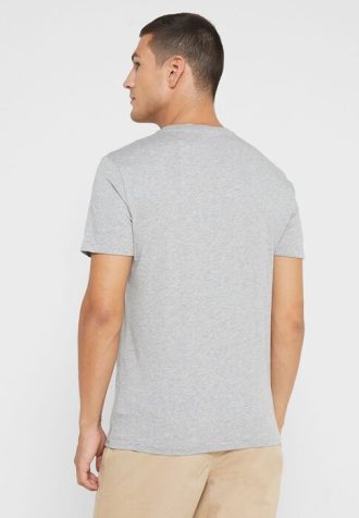 Grå T-shirts med rund hals för män Ralph Lauren Logotyp