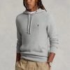 Gråa mäns Ralph Lauren texturerad bomull huvtröjor Gråa mäns Ralph Lauren texturerad bomull huvtröjor