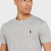 Gråa Ralph Lauren Essential T-shirts med rund hals för män