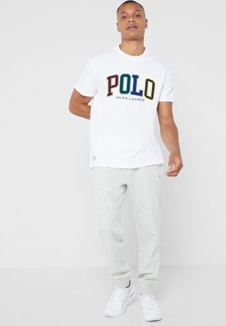 Gråa Ralph Lauren Essential träningsbyxor för män