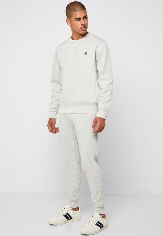 Gråa Ralph Lauren Essential träningsbyxor med manschett