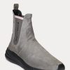 Gråa Ralph Lauren Slip-On Mocka Sneakers för kvinnor Gråa Ralph Lauren Slip-On Mocka Sneakers för kvinnor