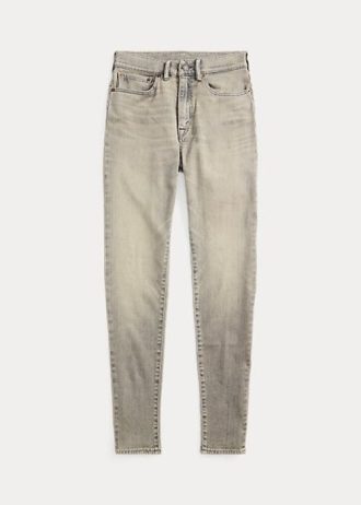 Gråa Ralph Lauren Stretch High Skinny Distressed Jeans för kvinnor