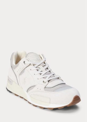 Gråa Ralph Lauren Trackster 200 sneakers för män Gråa Ralph Lauren Trackster 200 sneakers för män