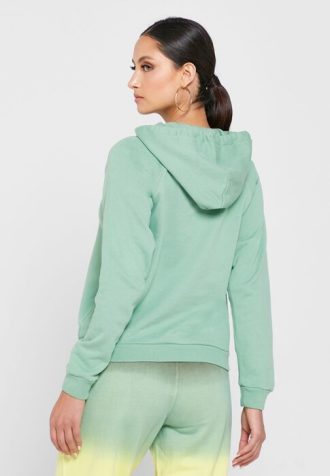 Grön dam Ralph Lauren stickad luvtröja med fickdetaljer