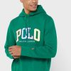 Grön luvtröja med Ralph Lauren logotyp för män Grön luvtröja med Ralph Lauren logotyp för män