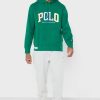 Grön luvtröja med Ralph Lauren logotyp för män Grön luvtröja med Ralph Lauren logotyp för män