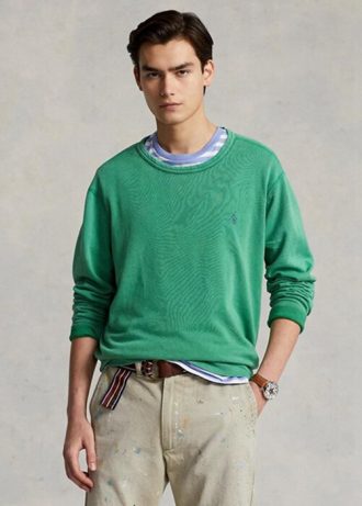 Grön Ralph Lauren Spa Terry Sweatshirt för män