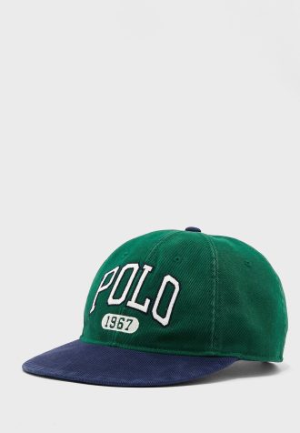 Gröna mäns Ralph Lauren tryckta hattar