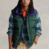 Gröna mäns Ralph Lauren Vattenavvisande dunjackor i västern Gilet