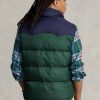 Gröna mäns Ralph Lauren Vattenavvisande dunjackor i västern Gilet