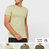 Gröna Ralph Lauren 3-pack olika t-shirts med rund hals för män