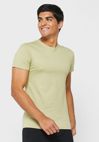 Gröna Ralph Lauren 3-pack olika t-shirts med rund hals för män