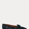 Gröna Ralph Lauren Ashtyn Plädade Loafers i ull för kvinnor