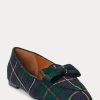 Gröna Ralph Lauren Ashtyn Plädade Loafers i ull för kvinnor