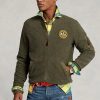 Gröna Ralph Lauren Bomberjackor i borstad fleece för män Gröna Ralph Lauren Bomberjackor i borstad fleece för män