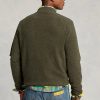 Gröna Ralph Lauren Bomberjackor i borstad fleece för män Gröna Ralph Lauren Bomberjackor i borstad fleece för män