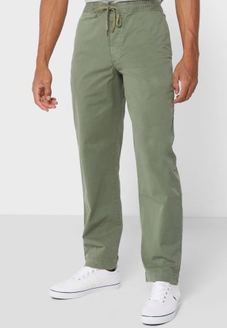 Gröna Ralph Lauren dragsko för män avslappnad chinosbyxor